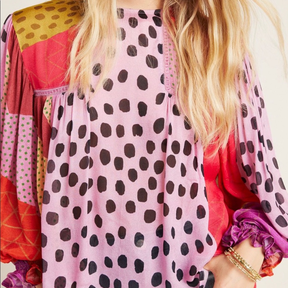 Anthropologie Miranda Peasant Blouse Med